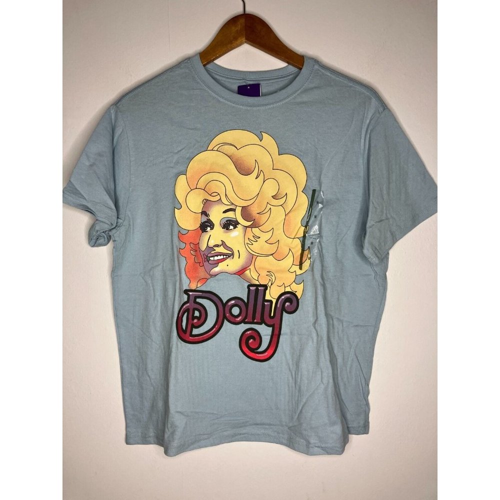 Dolly Parton Country Women's Medium Baby Blue T-Shirt New